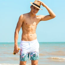 Пляжный отдых тенденция Фламинго печати купальники мужчин купальник sunga Спорт серфинг шорты для плавания мужские штаны Фитнес шорты Краткое