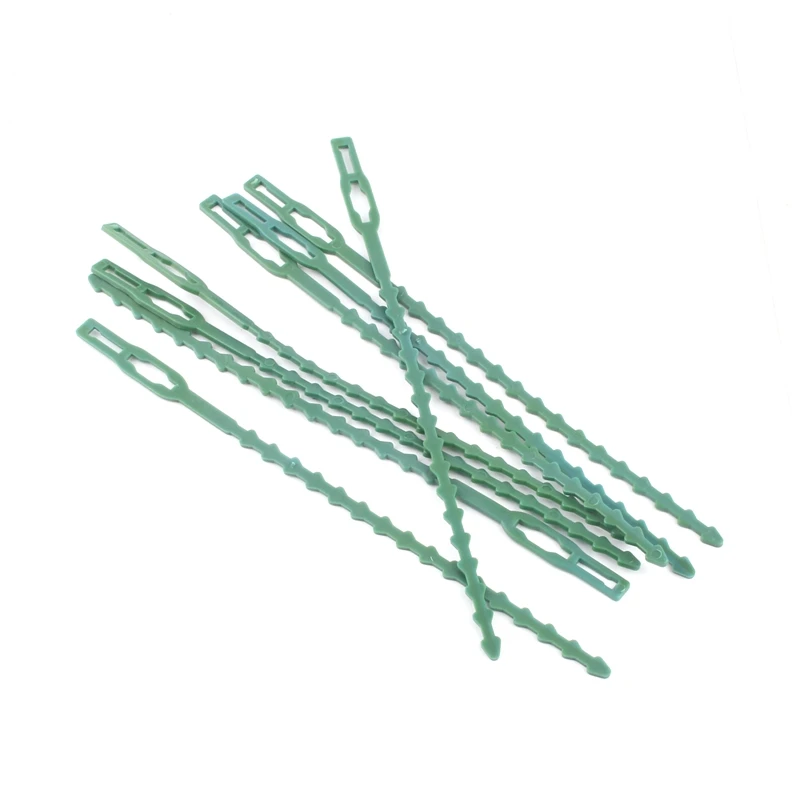 100pcs 175mm Reusable Gardening Cable Tie Vine Climbing Plants Bracket Fix Tie Bonsai Flower Fixed Buckle Plant Plastic Bandage