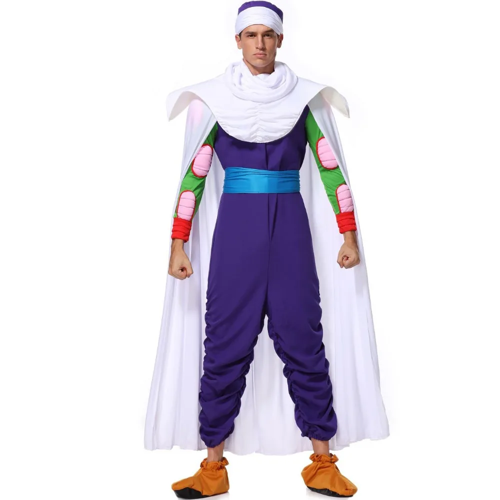 Японская аниме Dragon Ball фигурка героя пикколо униформа Косплей Dragon Ball Piccolo Костюм для праздника Дня всех святых + бахилы для обуви + шляпа