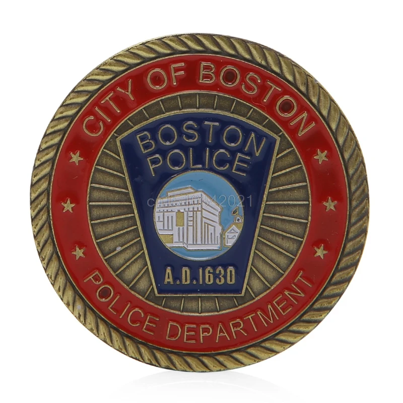 Монета Saint Michael Boston Police памятная задача монета коллекция коллекционные|coin|coins