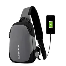 Мужская сумка через плечо с зарядкой через usb, массажная сумка с защитой от кражи, сумка на плечо из ткани Оксфорд, сумка на плечо, сумки-мессенджеры# A02