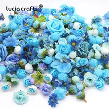 Lucia crafts случайный смешанный размер искусственный цветок голова Свадебная вечеринка DIY украшения аксессуары 50 г/лот, приблизительно 35 шт A1001