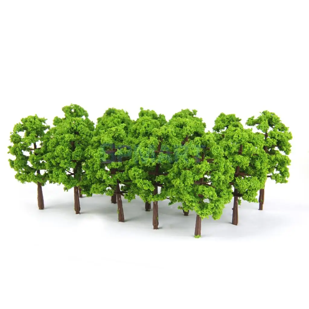 MagiDeal 60Pcs 1/150 Scale Model Tree for Model Building Layout Street Railway Forest Architecture Scene Landscape