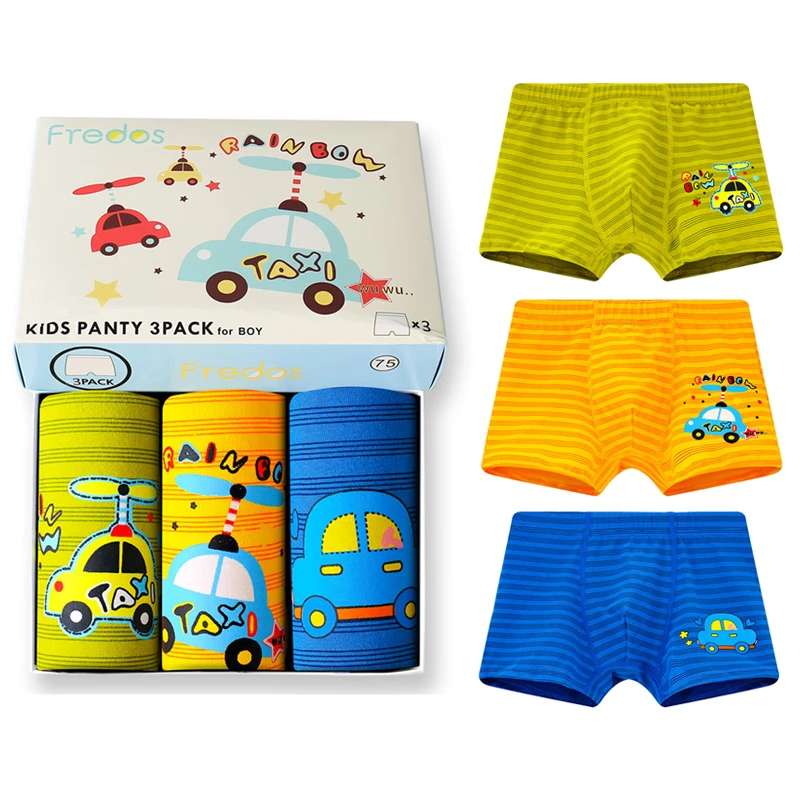

3pcs/lot Kids Boys Cartoon Underwear Children's Shorts Panties for Baby Boy Boxers Panty Teenager Breathable Underpants 3 7 13T