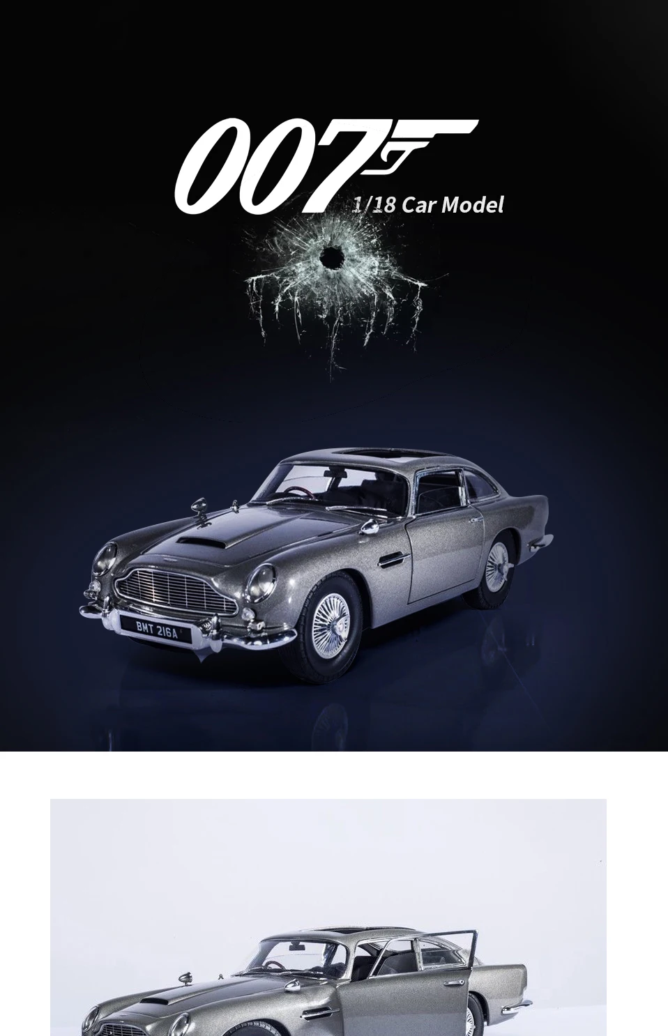 1 18 scale car models 2-4 Years james bond 007 collectables   Aston Matin DB5  Diecasts & Toy Vehicles Model Toys For Gifts      (1)