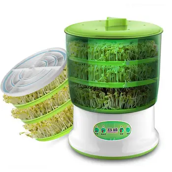 

Multifunctional Bean Sprout Machine 3 Layer Intelligent Automatic Homemade Sprouts Bud Machine PP Microcomputer Control