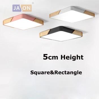 

LED Modern Iron Acryl Wood Squre Rectangle Multicolor Ceiling Lights.LED Ceiling Light.Ceiling Lamp Lamparas De Techo For Foyer