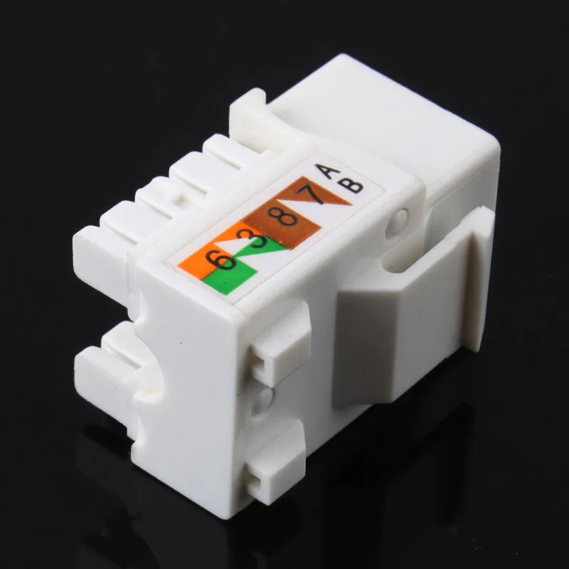 10 шт./лот CAT6 RJ45 110 удар вниз Keystone сетевой разъем Ethernet#53089