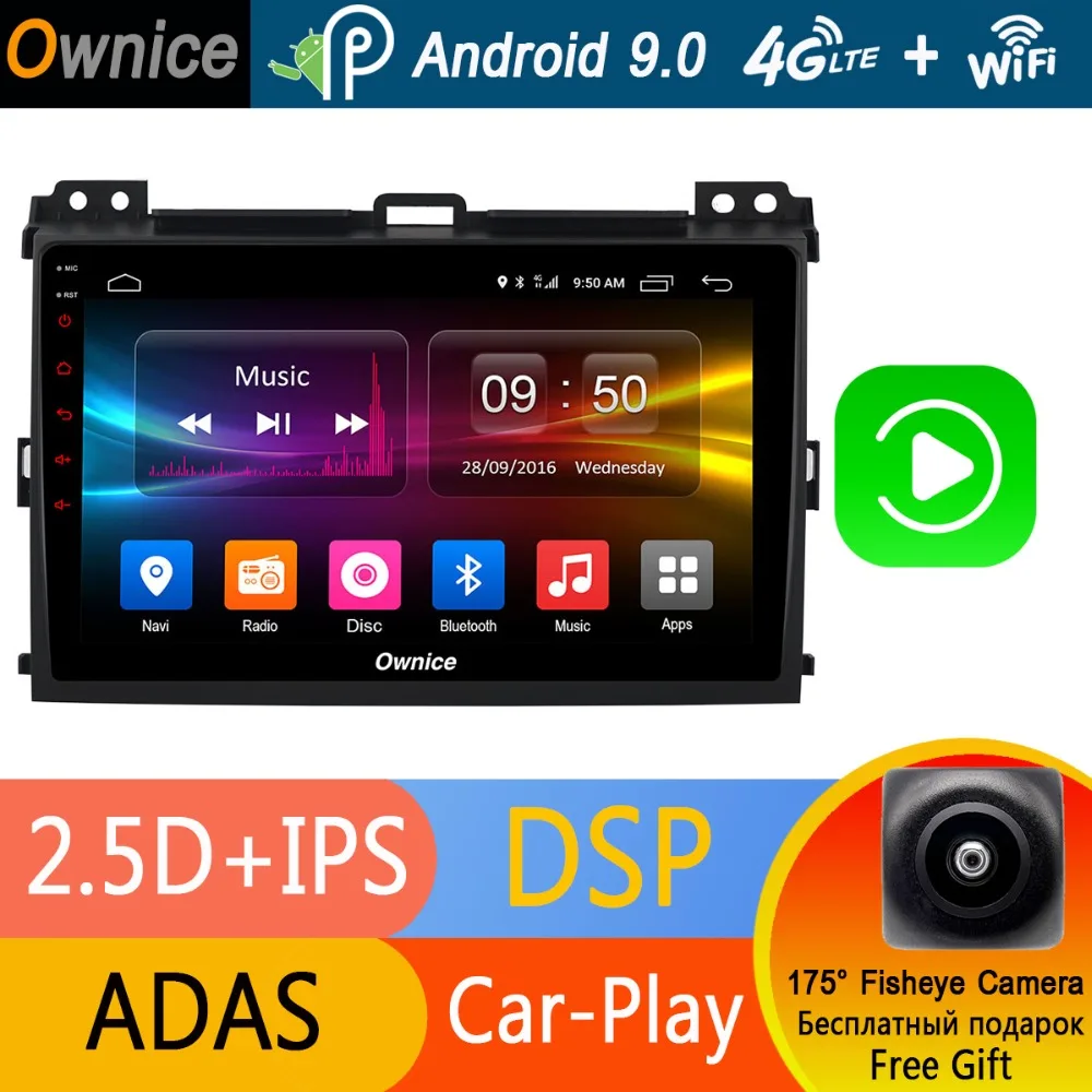 9 &quotIPS Octa Core Android 0 автомобильный DVD GPS навигатор плеер для Toyota Prado 120 LC120 Land Cruiser 2002 2009