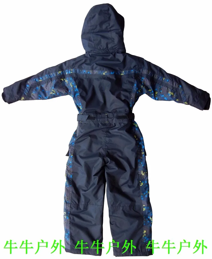 Tuta Da Neve Bambino Impermeabile Con Cappuccio - Pagliaccetto Invernale In Pile Con Strisce Riflettenti - Foto 6