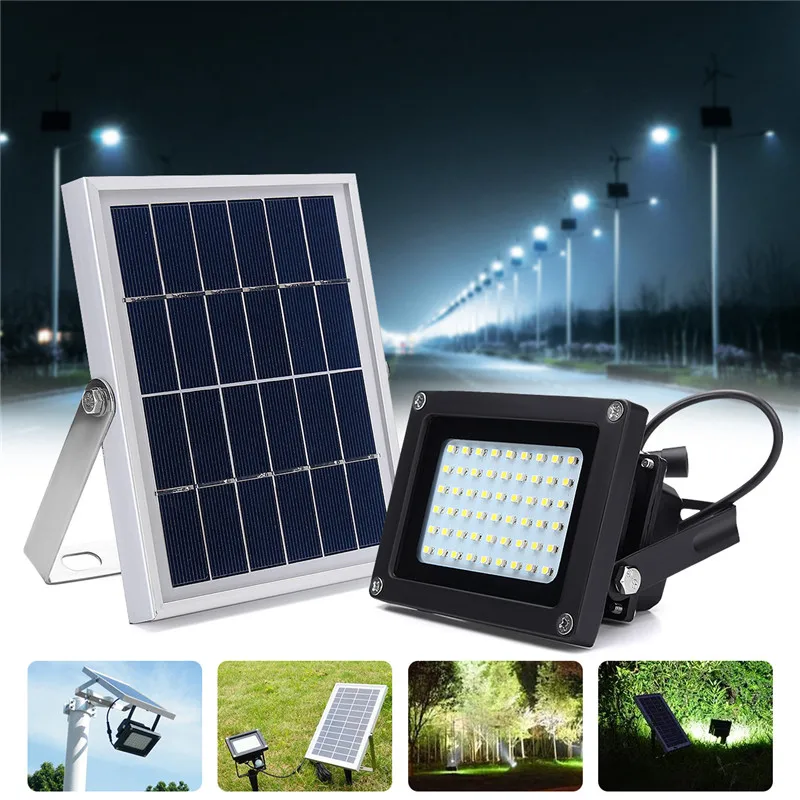 

54 LEDs Floodlight Dark Sensor Solar Light Solar Lamp Light Spotlight Wall Lamps Outdoor Emergency Flood Lighting