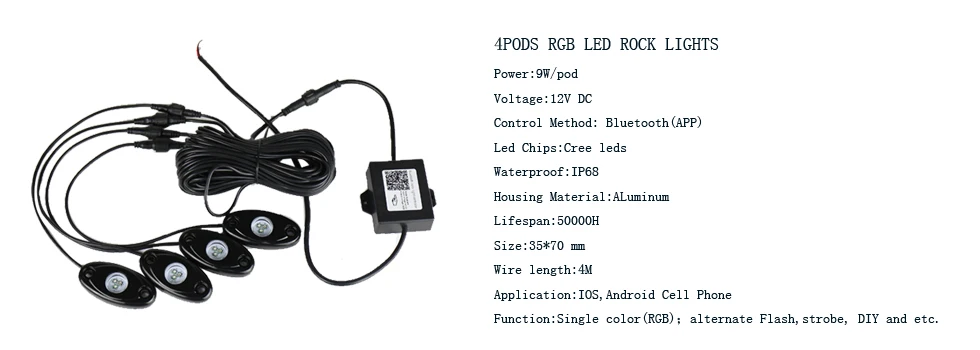 4pods rgb rock light