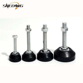

M16/M20 Rubber Foot Cups Furniture Support Legs Adjustable Anti-Skid Foot For Furniturn Legs cabinet table Equipment