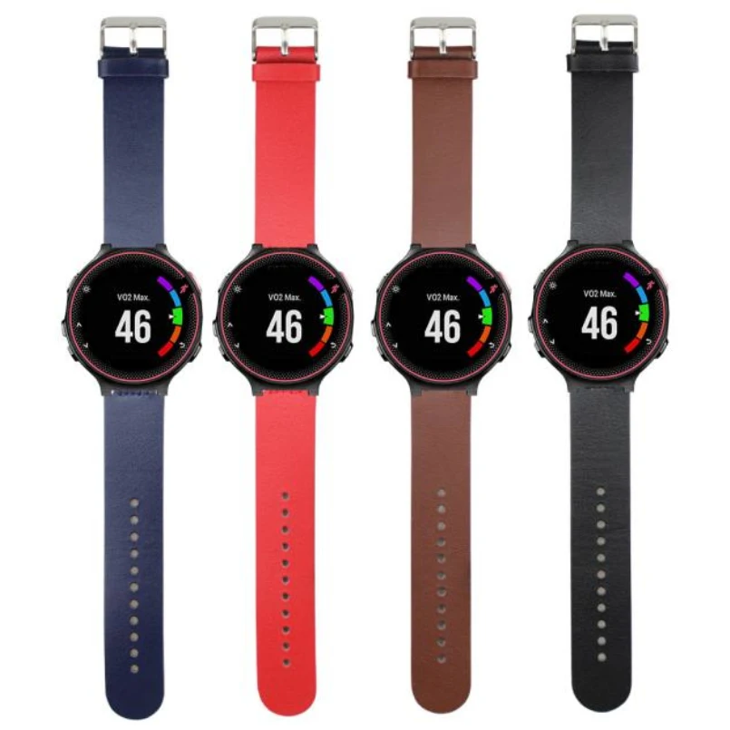 

New Arrive Luxury Leather Watch band Wrist strap For Garmin Forerunner 235/630/230