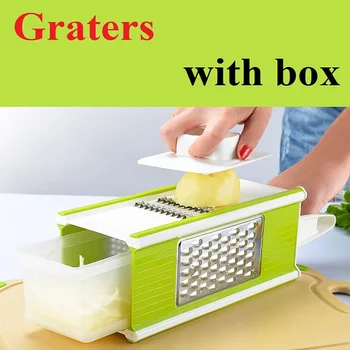 

1Pcs Graters with Box Hand-cut Vegetable Artifact Multi-function SUS 304 Stainless Steel Home Germany Practical Creative Flower