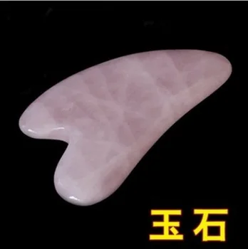 

200pcs China Traditional facial Gua Sha Tool health Care Natural Rose Quartz SPA Acupuncture Scraping Massage healing