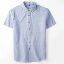 CARFANTE летние мужские рубашки хлопок полосатый короткий рукав Повседневная рубашка MCZYJ1523D1-4 S-4XL