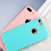 Чехол для телефона для iPhone 7 Plus 6 6s 8X5 5S SE XR XS MAX простой однотонный Ультратонкий Мягкий ТПУ чехол s карамельный цвет задняя крышка