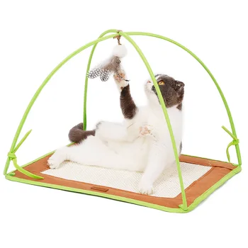 

Cat Game Station Tent Kitten Cat Center Activity Scratches Mat Toys