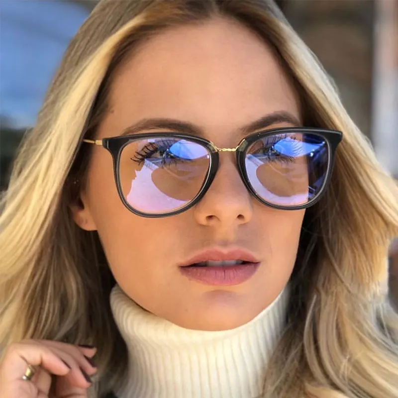 

Luxury Deisgner Square Glasses Frame Clear Lens Transparent Glasses Metal Spectacles Fashion Women's Eyeglass Frame Oculos