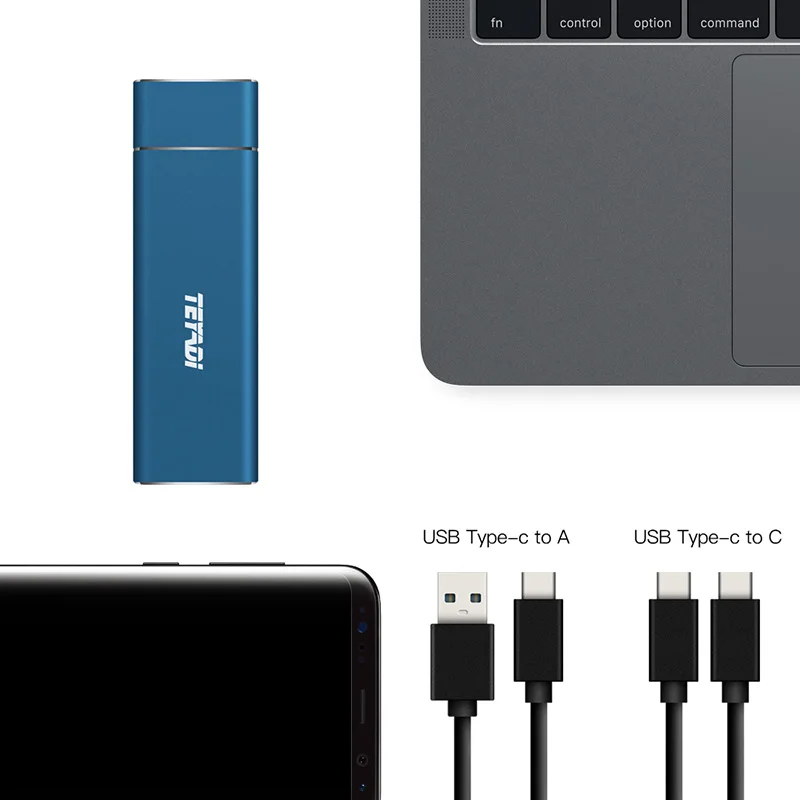 USB 3.1 Gen 2 External Storage Compatible for Latop Android Phones M.2 SSD Superfast Read/Write Speeds Tablet TEYADI External SSD 256GB Portable Solid State Drive Desktop 