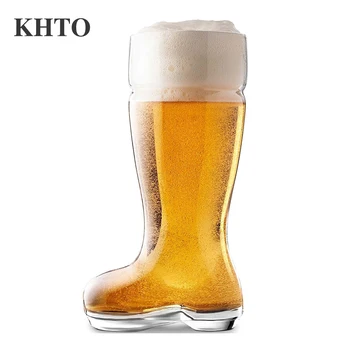 

KHTO 500ml Beer Glass by Circleware Das Boot Beer Mugs for Bars World Cup