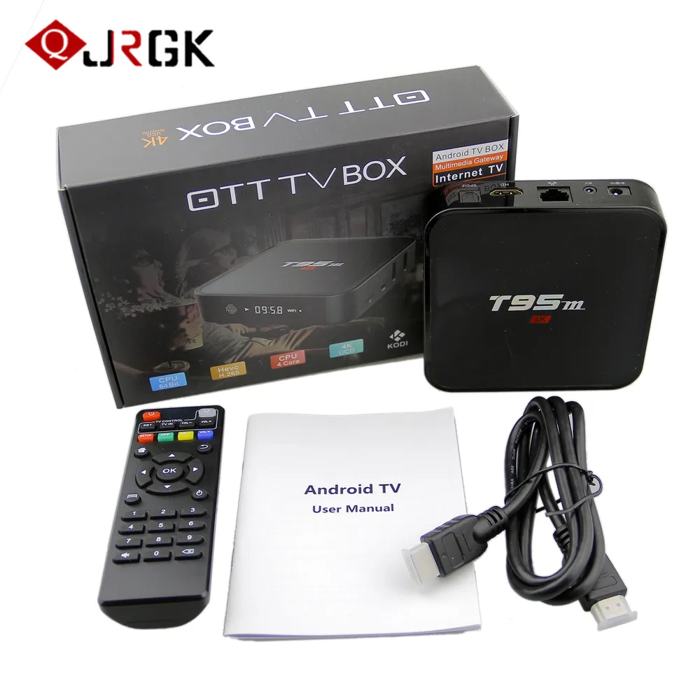 Разъем jrgk Smart TV Box Amlogic S905X box tv Android 7 1 Media Player 2 ГБ 8 H.265 4K HDMI2.0 LAN 100 м WiFi