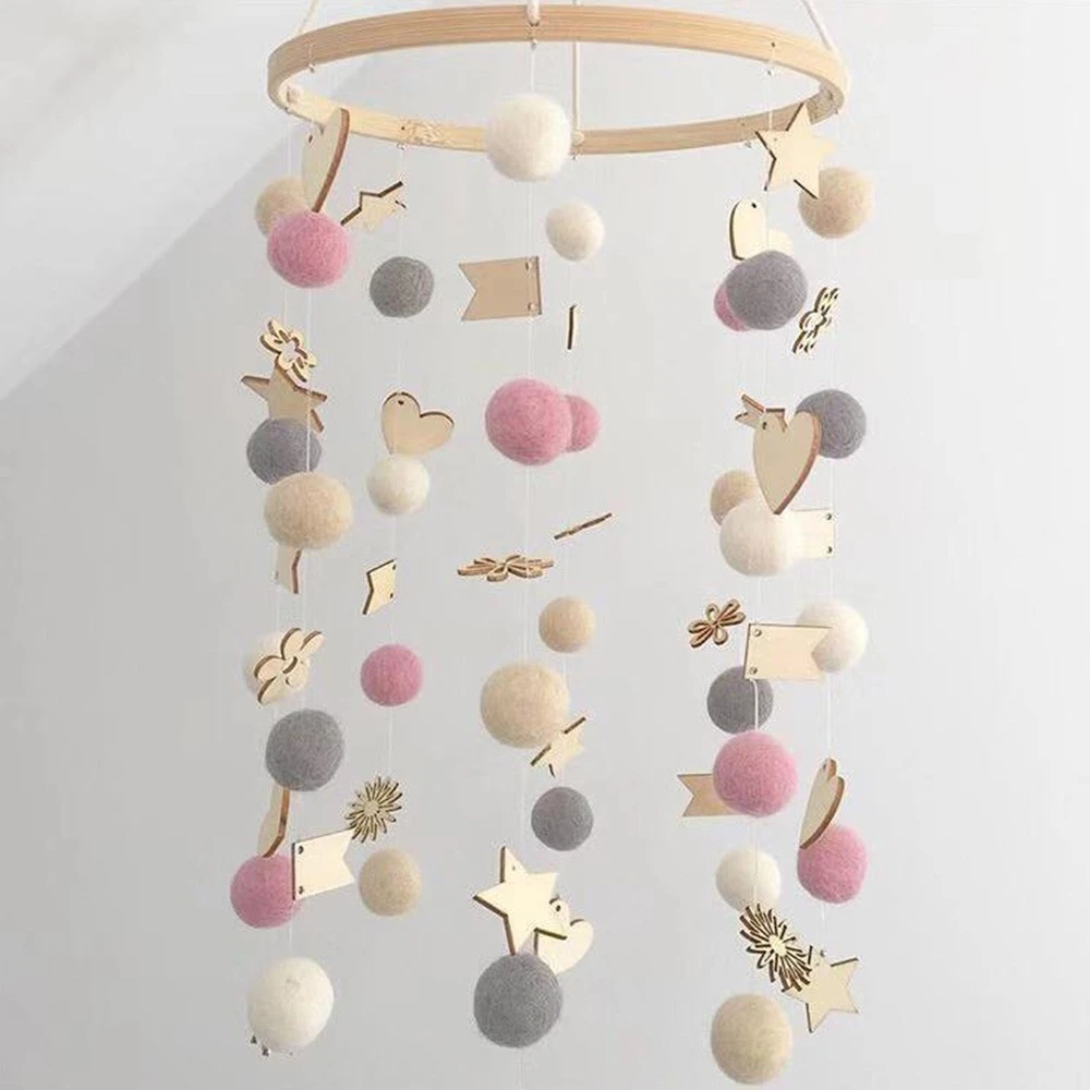 Support De Berceau Pour Bebe Fait A La Main Boules Colorees Jouets Pour Bebe Muziek Mobile Support De Cloche De Lit Horloge A Enrouler Boite A Musique Hochet Aliexpress