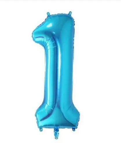 Baby Shower 1st на день рождения воздушные шары с днем Синий розовые шарики в виде цифр 1
