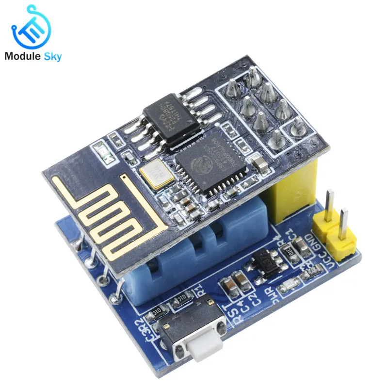 ESP8266 ESP-01 ESP-01S DHT11 Температура Влажность сенсор модуль ESP8266 Wi Fi серийный трансивер Адаптер доска NodeMCU комплект