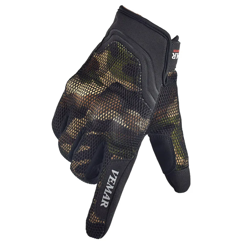 VEMAR Touch Screen Gloves Mesh Motorcycle Gloves Summer Motos Luvas Guantes Motocross Protective Gear Racing Gloves Camouflage