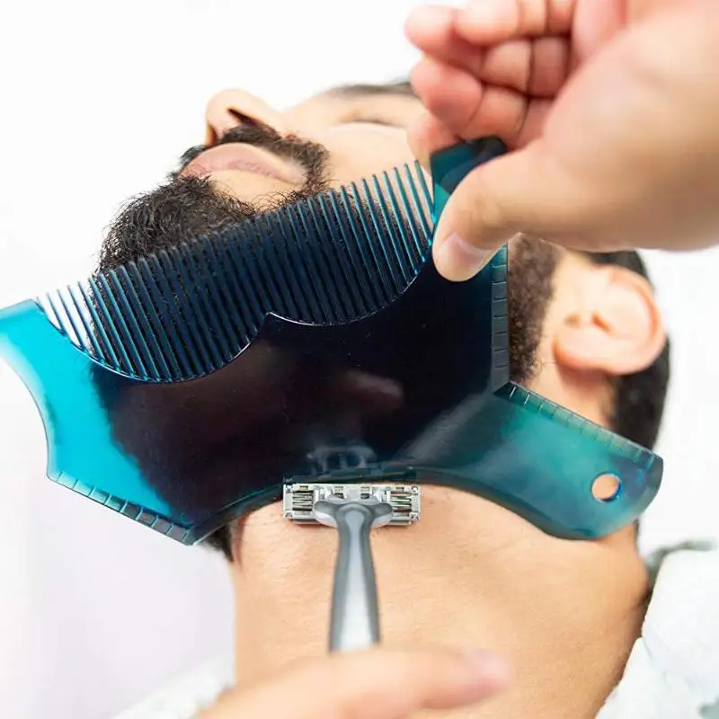 

New Arrivals Men Beard Shaping Styling Template Comb Beard Shaping Tool Trimming Shaper Template Comb for Shaving