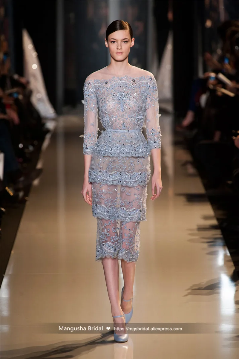 2017 Новый Дизайн Вечернее Платье Великолепная Бисероплетение Тюль Короткие