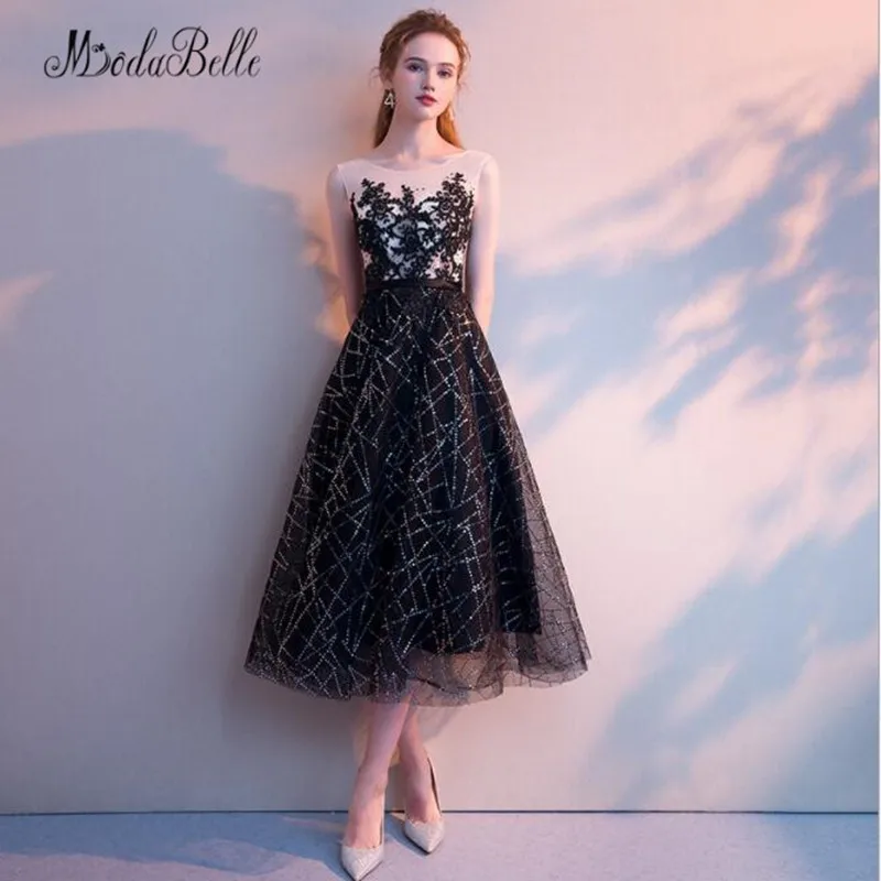 Modabelle/черное платье для выпускного вечера Vestidos De Graduacion кружевные вечерние платья