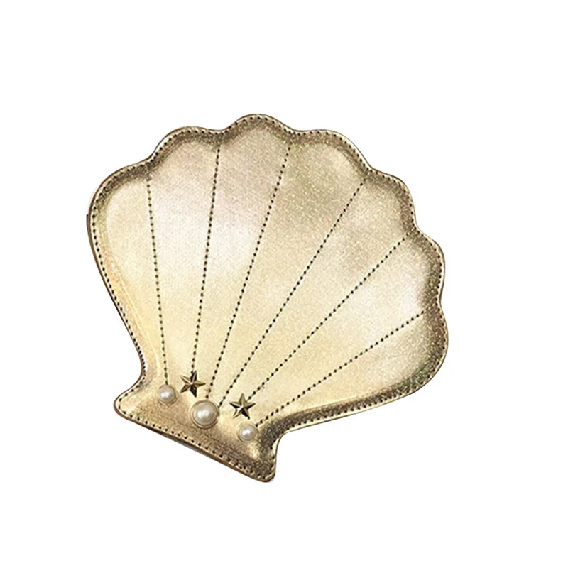 

Shell Pearl Mini Messenger Bags Laser Sequins Patent Leather Chain Girl Clutch Summer Beach Women Crossbody Shoulder Bags TBG163