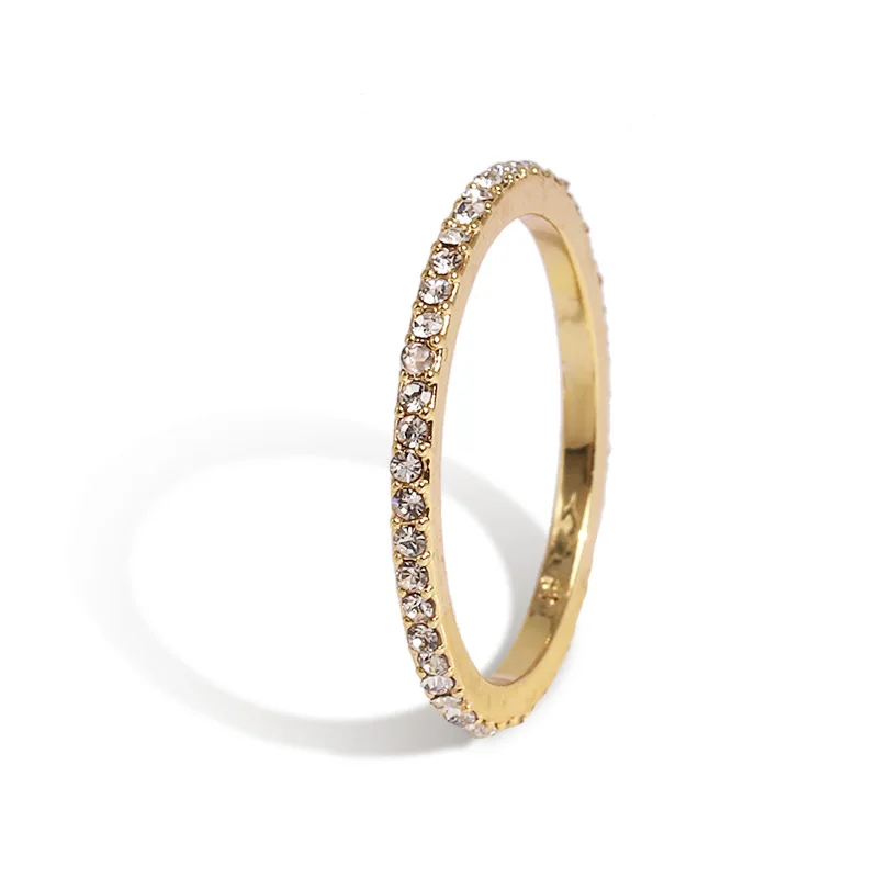 Jujia кольца золотистого цвета, разноцветные воздушные юбки-инкрустация стразами коктейльные кольца для Для женщин Модный фианит кольцо