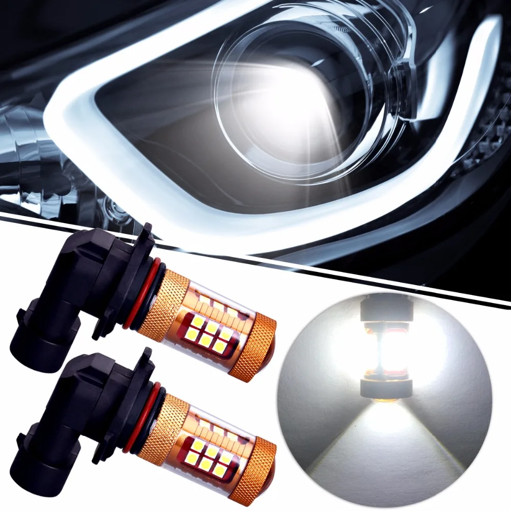 2PCS Universal 3030 56W 9005 HB3 9006 High Power Led Car Fog Lights White DRL Lamps for All Car