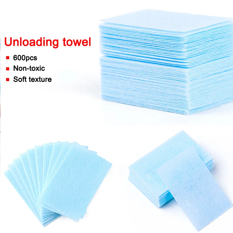 

600 Pcs Environmental No Chipping Disposable Unloading Nail Clean Cotton Nail Polish Remover QS888