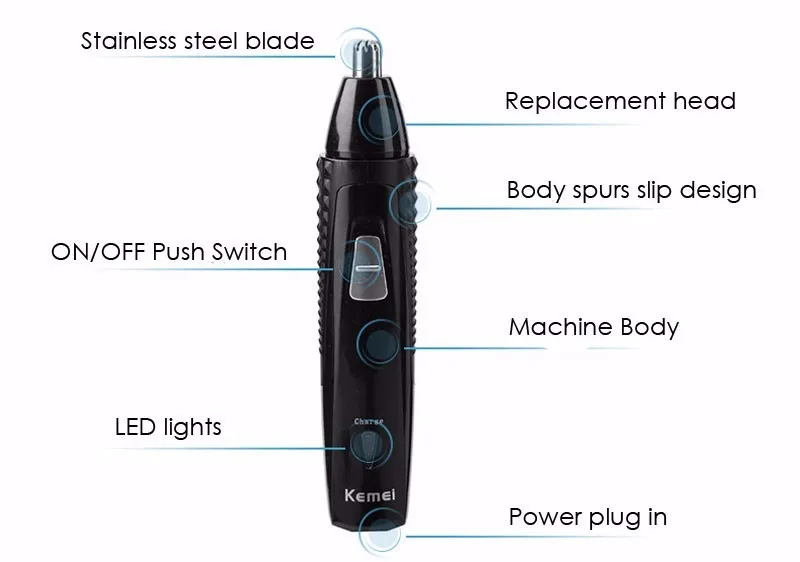 48 шт./упак. 3 в 1 Электрический Аккумуляторная вибрисс станок для бритья унисекс ремонт нос волосы выскабливание устройства