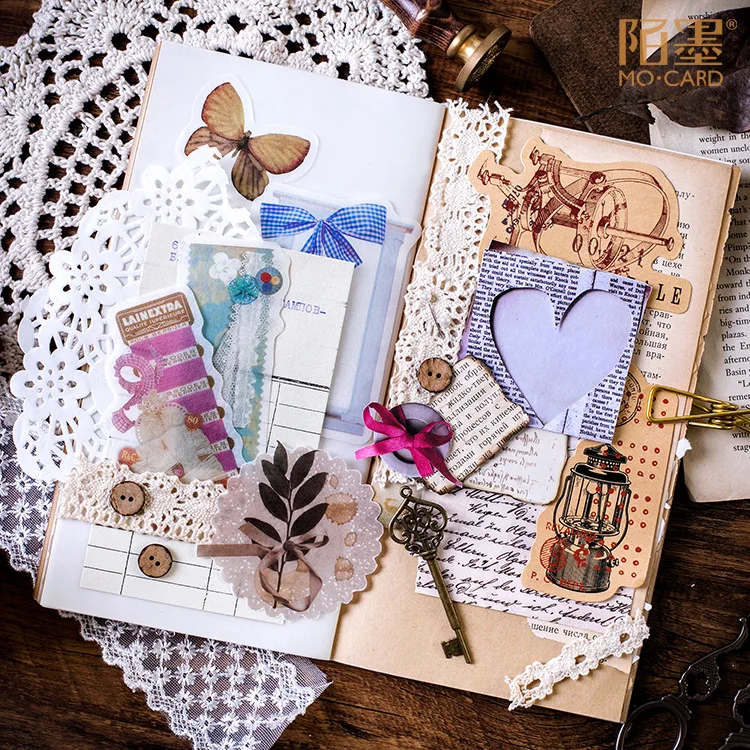

Novelty Junk Journal Vintage Decorative Stationery Stickers Scrapbooking DIY Diary Album Stick Lable