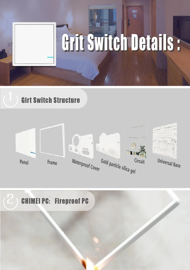 Random Paste Home Hotel Wall Wireless Smart Remote Control Switch