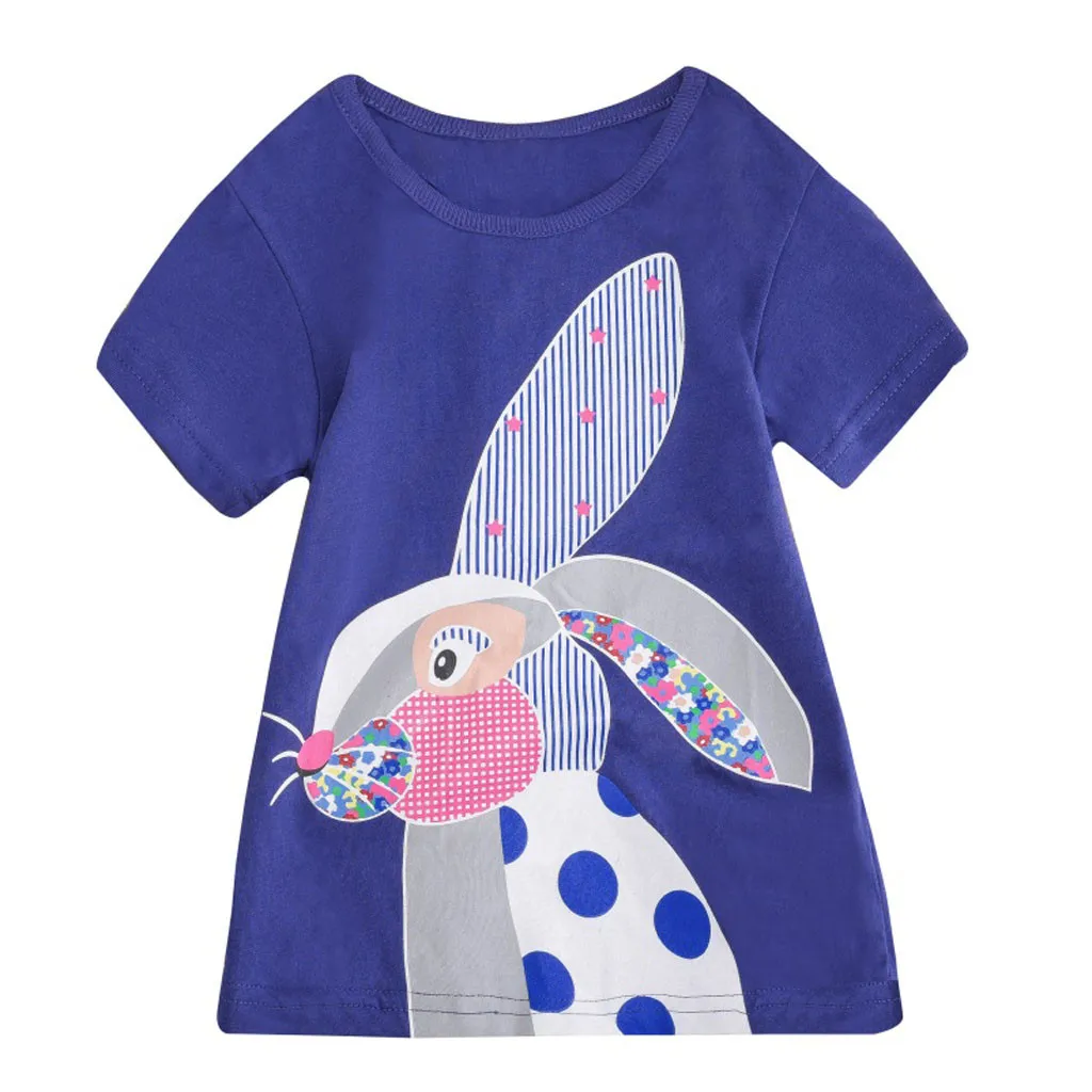 

Cute cartoon animal print, simple and stylish, comfortable Boys Girls Clothes Short Sleeve Cartoon Tops T-Shirt Blouse F4