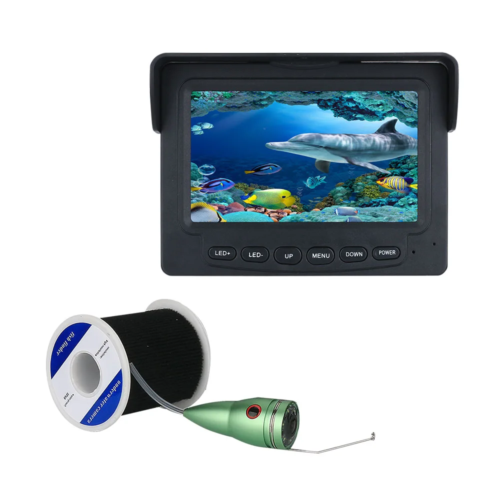 

PDDHKK 4.3'' Inch LCD Monitor 1000TVL Waterproof Underwater Fish Finder Fishing Camera 6 PCS 1W LED IR Lights For Ice Fishing
