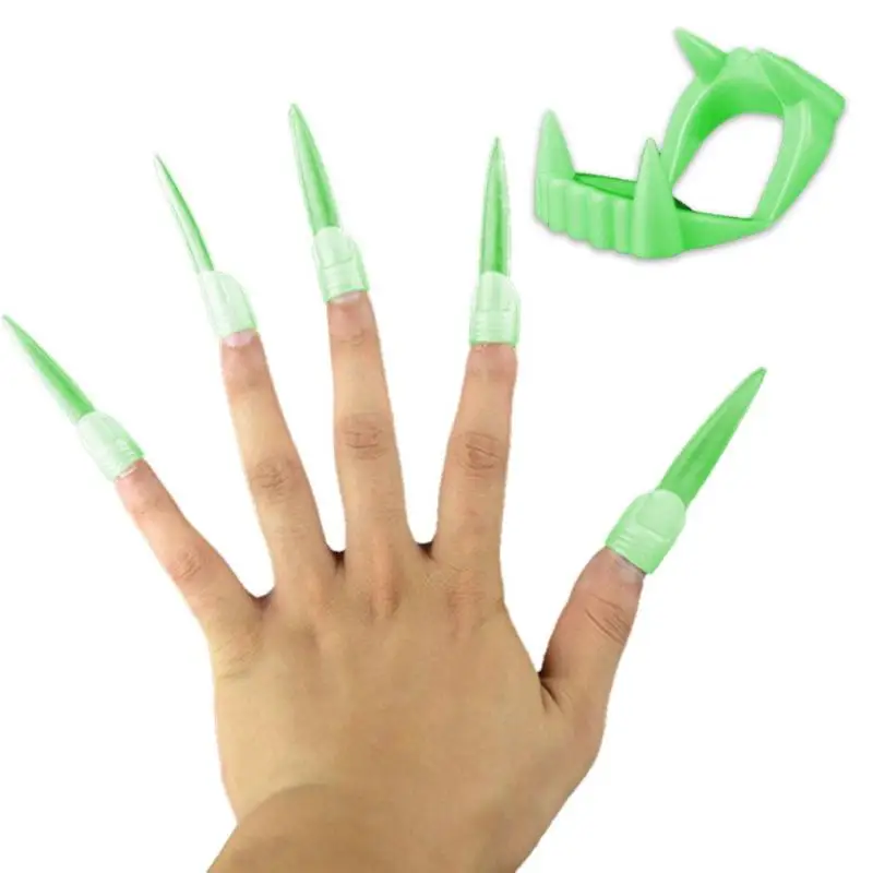 11 PCS HALLOWEEN fake teeth finger Trick Toy Hot Selling Funny Goofy