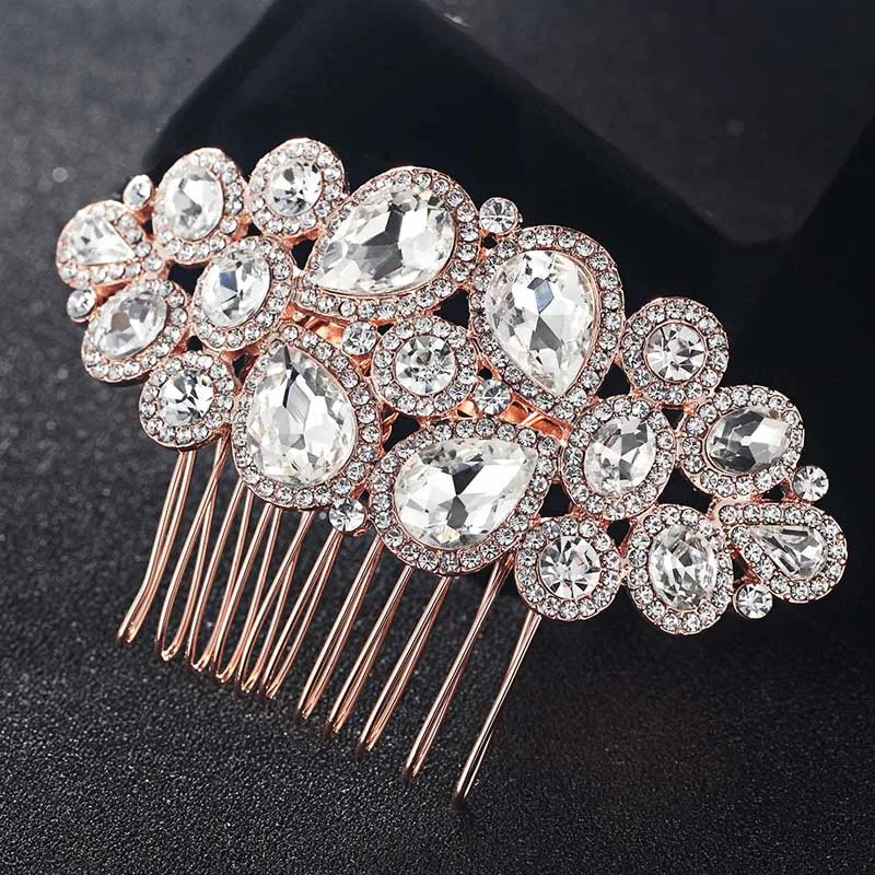 Beautiful Bridal Crystal Hair Combs Accessories Women Hairpins Tiara