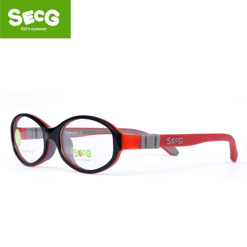 

SECG Round Cute Children Glasses Frame Optical Myopia Glasses for Sight Kids Flexible Soft Spectacle Frame No Screw Eyeglasses