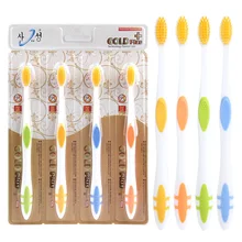 4 шт Двойная Ультрамягкая зубная щетка Нано щетина щетка уход за полостью рта инструмент для ухода за зубами Высококачественная зубная щетка