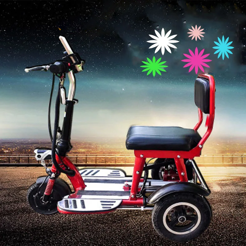 

Citycoco Electric Scooter Folding Lithium 3 Round Wheel Tire Safe Motorcycle for Elderly Disabled Tricycle Scooter