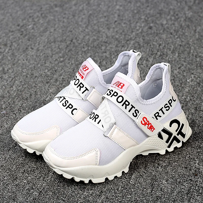

Thestron 2019 New Women Running Trainers Designer Shoes Height Increase Ladies Jogging Shoe White Black Thick Soled Shoe Sneaker