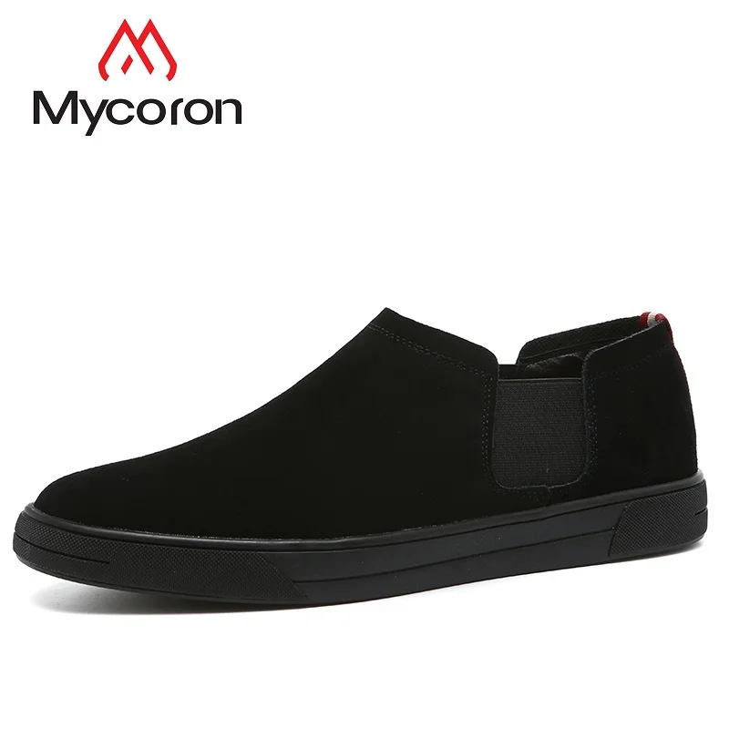 

MYCORON 2018 New Spring Men Casual Boots Breathable Black White Lace-Up Shoes Luxury Fashion Men Flats Shoes Herren Schuhe